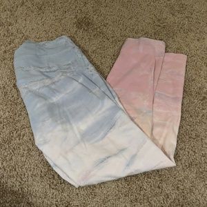 Beautiful Ombre Hard Tail Capri Leggings